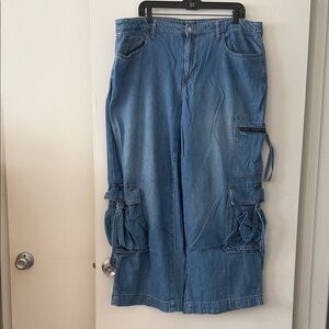 Wild Fable Blue Denim Cargo Pants